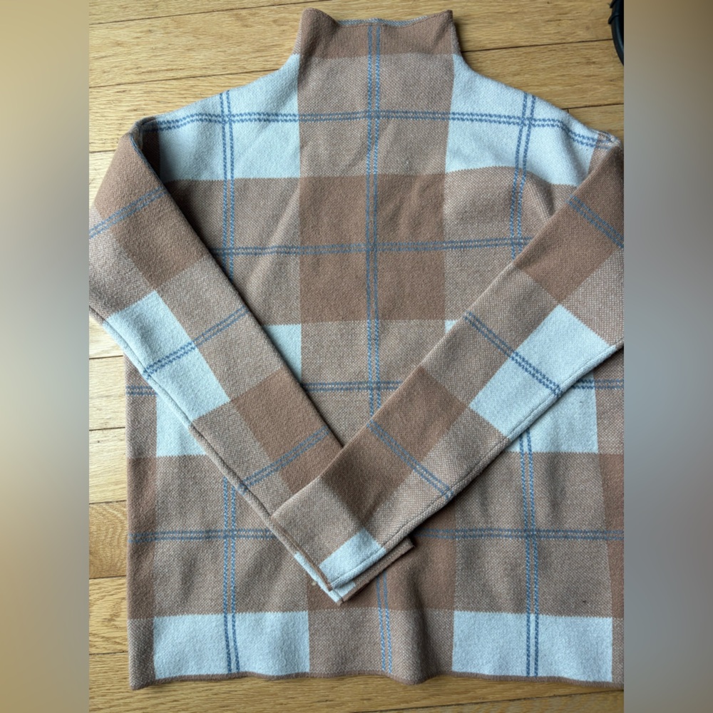 Rachel Zoe Tan and Cream Turtleneck Sweater
